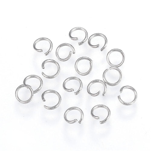 BeadsBalzar Beads & Crafts (SJ4763) 304 Stainless Steel Jump Rings, Open Jump Rings, 4mm  (5 GMS)