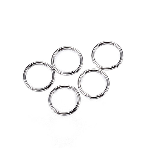 BeadsBalzar Beads & Crafts (SJ6138B) 304 Stainless Steel Jump Rings, 6mm in diameter (10 GRAMS)