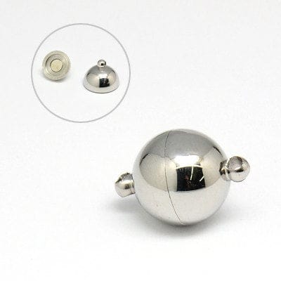 BeadsBalzar Beads & Crafts (SL5393) 304 Stainless Steel Magnetic Clasps, Round, Stainless Steel Color 23MM