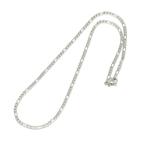 BeadsBalzar Beads & Crafts (SN5555) 304 Stainless Steel Figaro Chain Necklace Makings, Stainless Steel