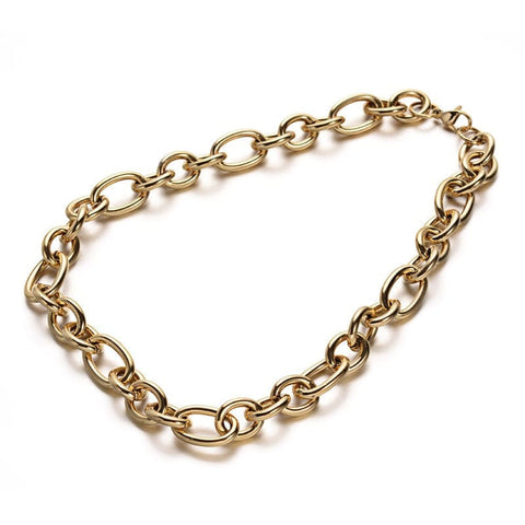 BeadsBalzar Beads & Crafts (SN6119A) 304 Stainless Steel Chain Necklaces,  Golden (44.9cm) long;