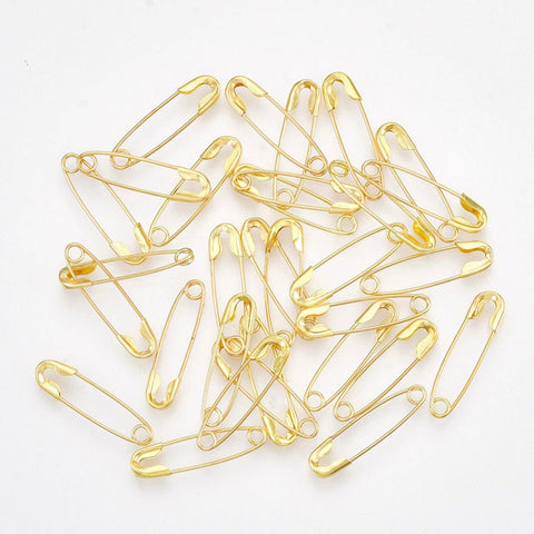 BeadsBalzar Beads & Crafts (SP8310-G) Brass Safety Pins, Golden 18mm (+/- 50 PCS)
