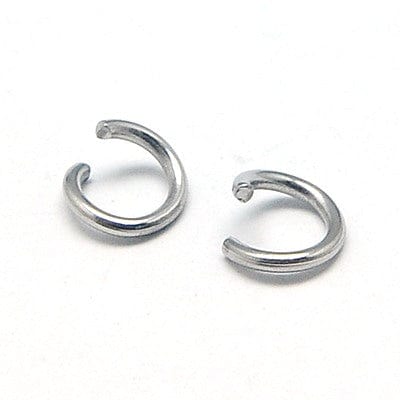 BeadsBalzar Beads & Crafts Stainless Steel Jump Rings (10 grams)  (JR4397)