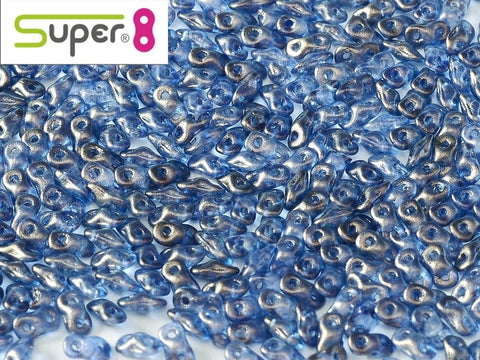 BeadsBalzar Beads & Crafts Super 8 Beads Crystal Cerulean Blue (S8-29264)