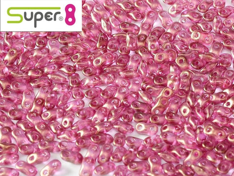 BeadsBalzar Beads & Crafts Super 8 beads Crystal French Rose (S8-29260)