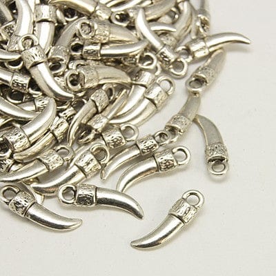 BeadsBalzar Beads & Crafts (TB4460) Horn Pendants (20 pieces)