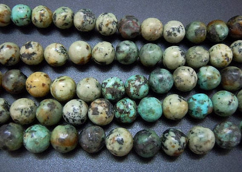 BeadsBalzar Beads & Crafts (TB4728) Natural African Turquoise Beads Strands, Round 6MM