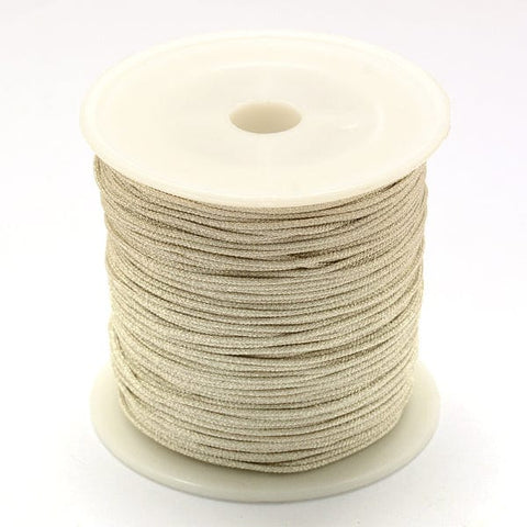 BeadsBalzar Beads & Crafts (TH5468B) Nylon Thread, with Metallic Cords, Silver 1.0mm (100 MET)