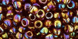 BeadsBalzar Beads & Crafts (TR-06-177) TOHO - Round 6/0 : Transparent-Rainbow Smoky Topaz (25 GMS)