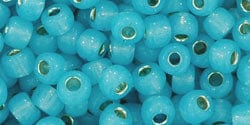 BeadsBalzar Beads & Crafts (TR-06-2117) TOHO - Round 6/0 : Silver-Lined Milky Aqua (25 GMS)