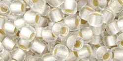 BeadsBalzar Beads & Crafts (TR-06-21F-250G) TOHO - Round 6/0 : Silver-Lined Frosted Crystal (250 GMS)
