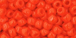 BeadsBalzar Beads & Crafts (TR-06-50) TOHO - Round 6/0 : Opaque Sunset Orange (25 GRAMS)