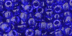 BeadsBalzar Beads & Crafts (TR-06-8) TOHO - Round 6/0 : Transparent Cobalt (25 GMS)