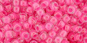 BeadsBalzar Beads & Crafts (TR-06-978-250G) TOHO - Round 6/0 : Luminous Neon Pink (250 GMS)