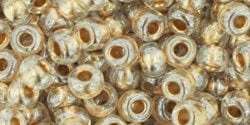 BeadsBalzar Beads & Crafts (TR-06-989) Item TOHO - Round 6/0 : Gold-Lined Crystal (25 GMS)