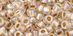 BeadsBalzar Beads & Crafts (TR-06-994) TOHO - Round 6/0 : Gold-Lined Rainbow Crystal (25 GMS)