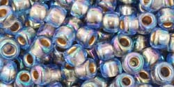 BeadsBalzar Beads & Crafts (TR-06-997-250G) TOHO - Round 6/0 : Gold-Lined Rainbow Lt Sapphire (250 GMS)