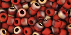 BeadsBalzar Beads & Crafts (TR-06-Y854F) TOHO - Round 6/0 : HYBRID Apollo - Frosted Pepper Red (25 GMS)