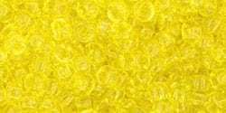 BeadsBalzar Beads & Crafts (TR-08-12-250G) TOHO - Round 8/0 : Transparent Lemon (250 GMS)