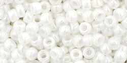 BeadsBalzar Beads & Crafts (TR-08-121) TOHO - Round 8/0 : Opaque-Lustered White (25 GMS)