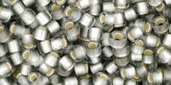 BeadsBalzar Beads & Crafts (TR-08-29AF-250G) TOHO - Round 8/0 : Silver-Lined Frosted Black Diamond (250 GMS)
