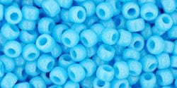 BeadsBalzar Beads & Crafts (TR-08-43) TOHO - Round 8/0 : Opaque Blue Turquoise (25 GMS)