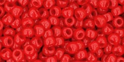 BeadsBalzar Beads & Crafts (TR-08-45A-250G) TOHO - Round 8/0 : Opaque Cherry (250 GMS)
