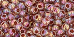 BeadsBalzar Beads & Crafts (TR-08-784) TOHO - Round 8/0 : Inside-Color Rainbow Crystal/Sandstone-Lined (25 GMS)