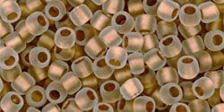 BeadsBalzar Beads & Crafts (TR-08-989F) TOHO - Round 8/0 : Gold-Lined Frosted Crystal (25 GMS)