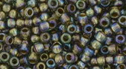 BeadsBalzar Beads & Crafts (TR-08-999) TOHO - Round 8/0 : Gold-Lined Rainbow Black Diamond (25 GMS)
