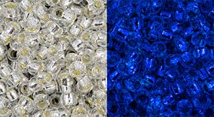 BeadsBalzar Beads & Crafts (TR-08-PF2701S)TOHO - Round 8/0 : Glow In The Dark - Silver-Lined Crystal/Glow Blue (25 GMS)