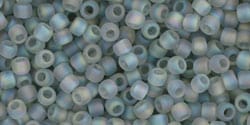 BeadsBalzar Beads & Crafts (TR-11-176AF-250G) TOHO - Round 11/0 : Transparent-Rainbow-Frosted Black Diamond (250 GMS)