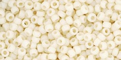 BeadsBalzar Beads & Crafts (TR-11-51F-250G) TOHO - Round 11/0 : Opaque-Frosted Lt Beige (250 GMS)
