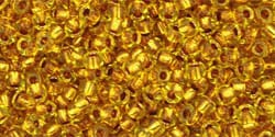 BeadsBalzar Beads & Crafts (TR-11-745-250G) TOHO - Round 11/0 : Copper-Lined Marigold (250 GMS)