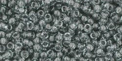 BeadsBalzar Beads & Crafts (TR-11-9)  TOHO - Round 11/0 : Transparent Black Diamond (25 GMS)