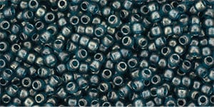 BeadsBalzar Beads & Crafts (TR-11-Y632) TOHO - Round 11/0 : HYBRID Sueded Gold Transparent Capri Blue (25 GMS)