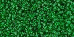 BeadsBalzar Beads & Crafts (TR-15-7B) TOHO - Round 15/0 : Transparent Grass Green (2.5" TUBE)