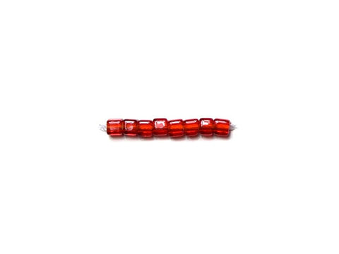 BeadsBalzar Beads & Crafts TRANSPARENT RED (SB18-0141) (SB18-X) Miyuki Squares 1.8mm (10 GMS)