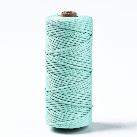 BeadsBalzar Beads & Crafts TURQOUISE (CC7935-09) / 10 METERS (CC7935-X) Cotton String Threads, Macrame Cord, 3mm (100m)/roll.
