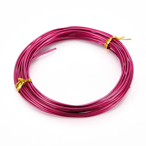 BeadsBalzar Beads & Crafts VIOLET RED (AW6912-03) (AW6912-X) Aluminum Wire, Size:20 Gauge, 0.8mm in diameter, (10m)