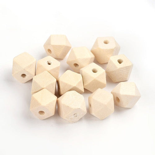 BeadsBalzar Beads & Crafts (WB4140) Wood Beads Polygon shape (10 PCS)