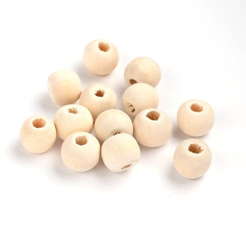 BeadsBalzar Beads & Crafts (WB4415) Wood Beads NavajoWhite 10mm (50 pieces)