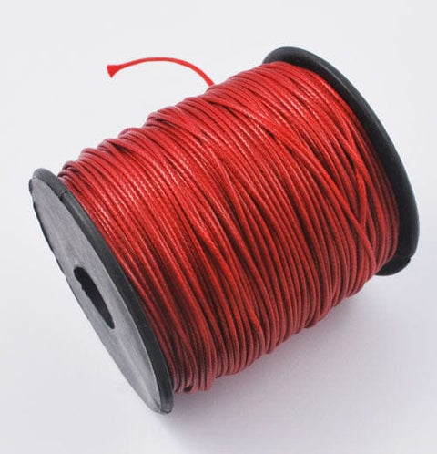 BeadsBalzar Beads & Crafts (WC-10) Korean Waxed Polyester Cord, Crimson 1MM