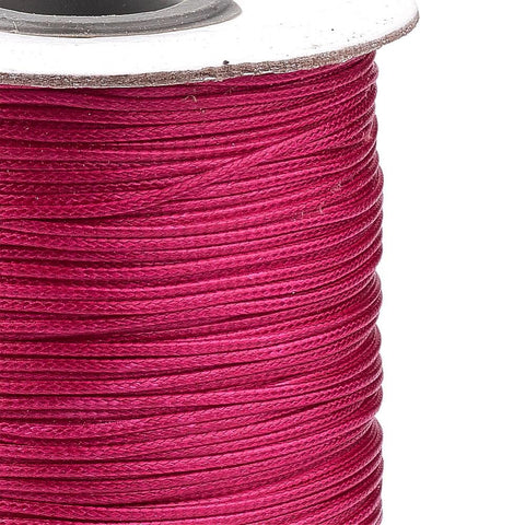 BeadsBalzar Beads & Crafts (WC-A109) MED. VIOLET RED (WC-X) Korean Waxed Polyester Cord, 1mm (85yards/roll)