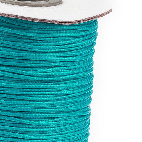 BeadsBalzar Beads & Crafts (WC-A141) DARK TURQUOISE (WC-X) Korean Waxed Polyester Cord, 1mm (85yards/roll)
