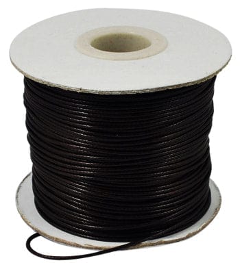 BeadsBalzar Beads & Crafts (WC15-106) Korean Waxed Polyester Cord, Bead Cord, Black Size: about 1.5mm in diameter, about 185yards-roll.