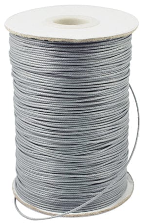 BeadsBalzar Beads & Crafts (WC15-128) Korean Waxed Polyester Cord, Bead Cord, LightGrey Size: about 1.5mm in diameter, about 185yards-roll.