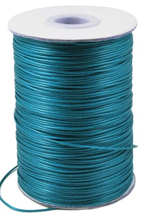 BeadsBalzar Beads & Crafts (WC5811C) Waxed Polyester Cord, Bead Cord, DarkCyan Size: about 0.5mm in diameter