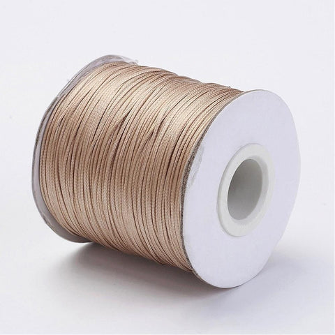 BeadsBalzar Beads & Crafts (WC5811J) Waxed Polyester Cord, Bead Cord, Goldenrod Size: about 0.5mm in diameter