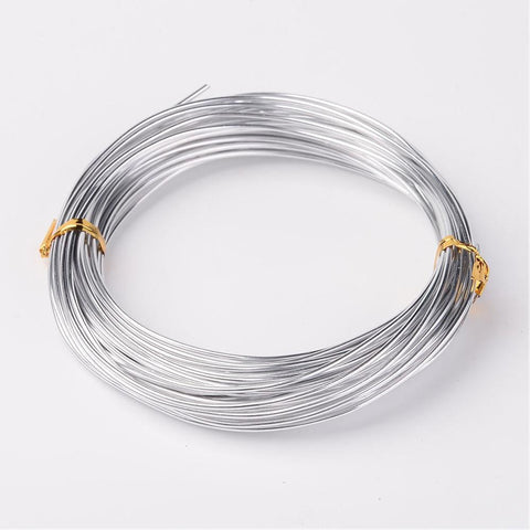 BeadsBalzar Beads & Crafts (WI53) Aluminum Wire, Silver Size: about 1.5mm in diameter.